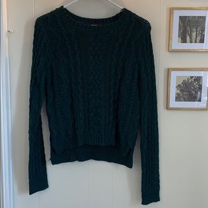 Teal Cable Knit Sweater